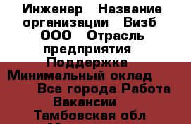 Инженер › Название организации ­ Визб, ООО › Отрасль предприятия ­ Поддержка › Минимальный оклад ­ 24 000 - Все города Работа » Вакансии   . Тамбовская обл.,Моршанск г.